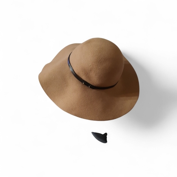 C.C Tan Wide-Brim Hat with Black Band main image 5